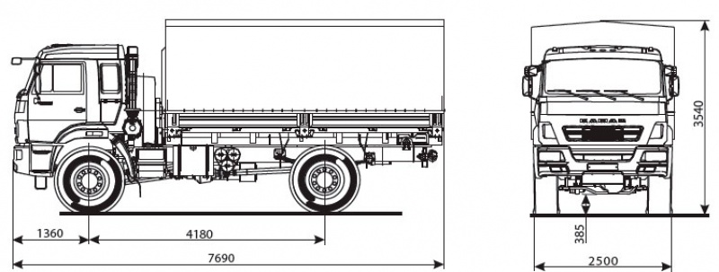 43502-6024-66(D5) Бортовой КАМАЗ