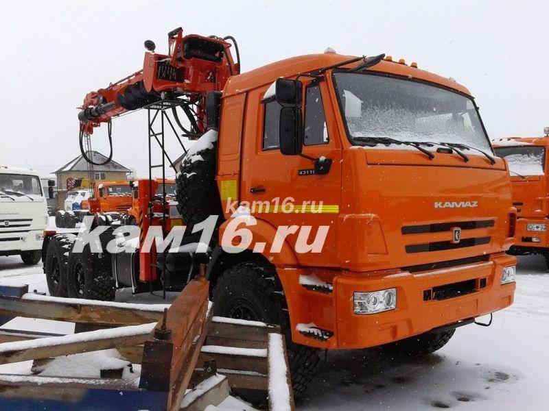 Тягач КАМАЗ 43118 с КМУ Kanglim 2056 ямобур